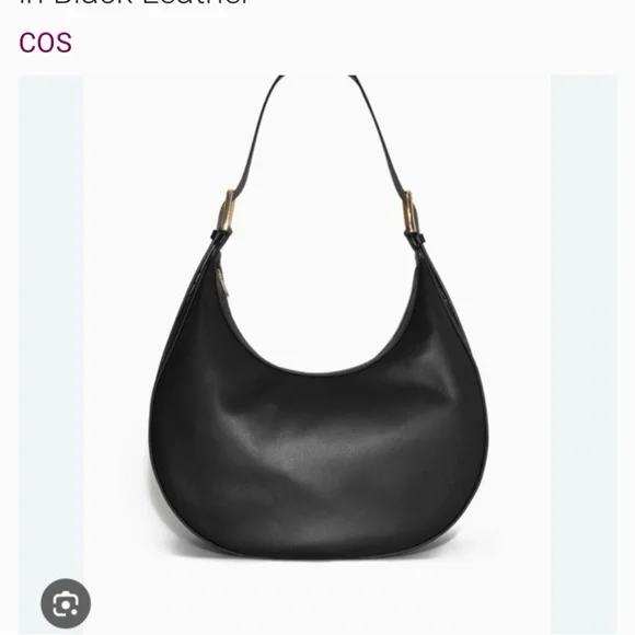 COS Elegant Black Leather Shoulder Bag - Picture 5 of 7